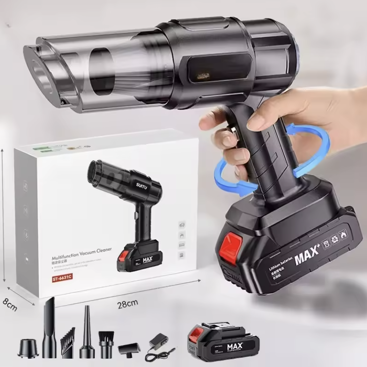 Aspirator portabil Titan 3‑în‑1, 18000PA – reîncărcabil, funcție suflare și absorbție, pentru casă, mașină și birou