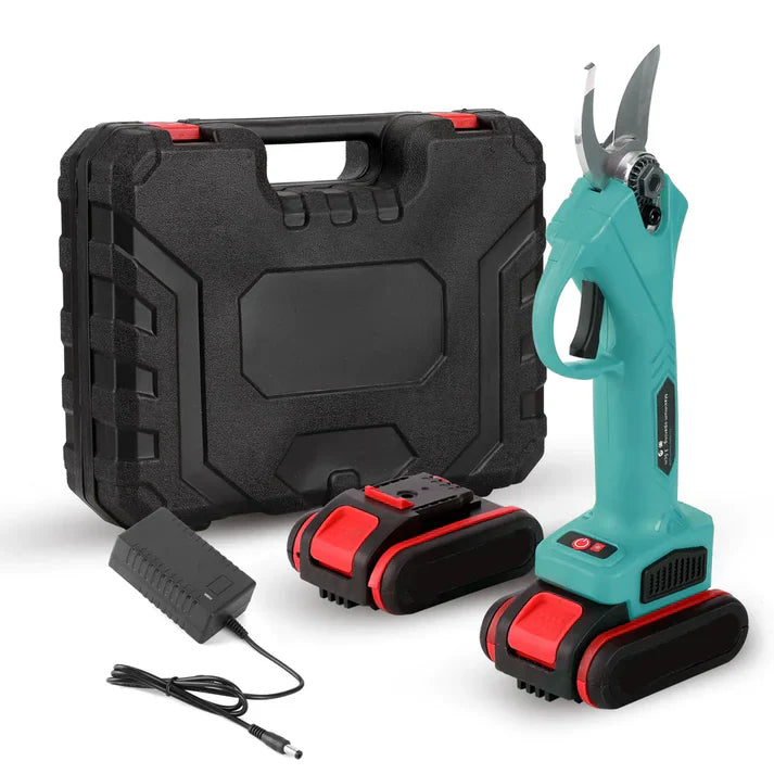 Foarfeca electrica de gradina, 2 acumulatori 24V, maner ergonomic, geanta de transport inclusa