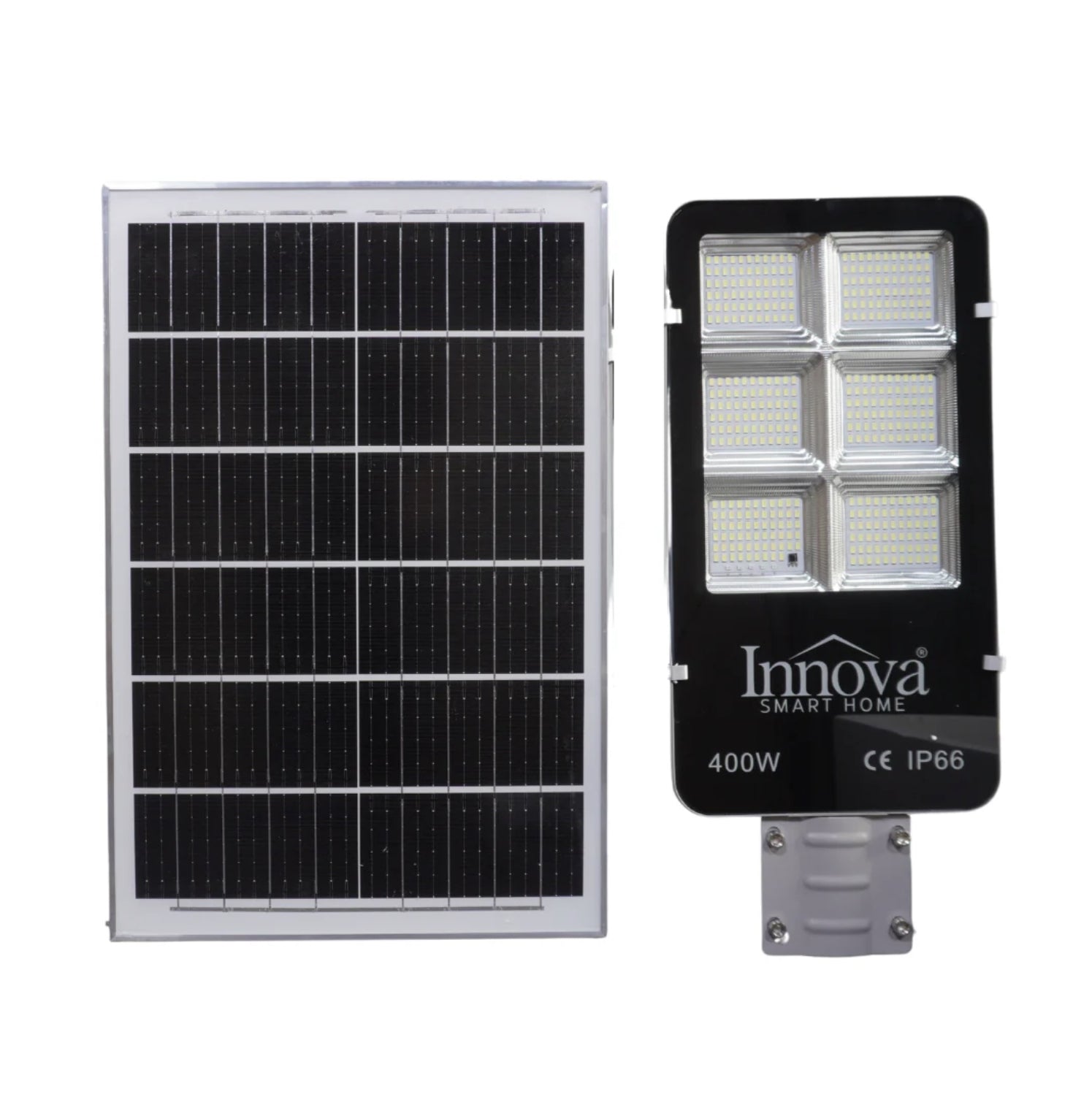 Lampa solara stradala INNOVA 400W cu senzor de lumina si panou separat, IP66