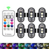 Set 6 Lămpi Stroboscopice LED Wireless cu Telecomandă – 8 Culori, Încărcare USB, Rezistente la Apă