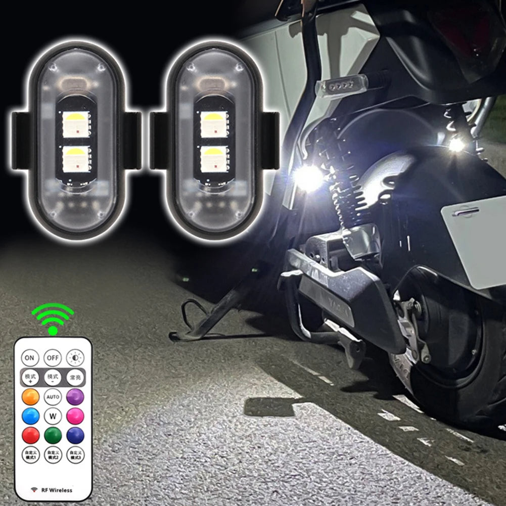 Set 6 Lămpi Stroboscopice LED Wireless cu Telecomandă – 8 Culori, Încărcare USB, Rezistente la Apă