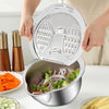 Razatoare Legume 3 in 1 din Inox, cu Bol si Strecuratoare