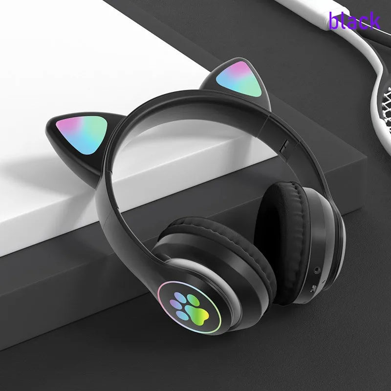 Căști Wireless cu Urechi de Pisică