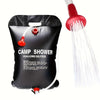 1+1 CADOU Dus solar pentru camping, Plastic, 20L, Negru