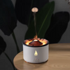 Difuzor de aromaterapie Vulcano V19, efect de flacără personalizată, portabil, alimentare USB, rezervor 350 ml, 2 moduri de utilizare, funcție Smart Mist, alb