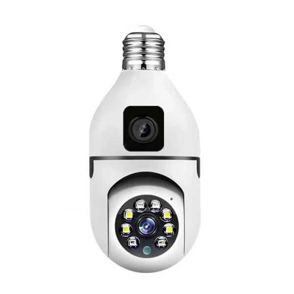 Set 2 x Jortan JTZ-9696PROB: Cameră Supraveghere Duală Tip Bec, HD, WiFi, Vedere 360° Full Color+ CADOU SURPRIZA